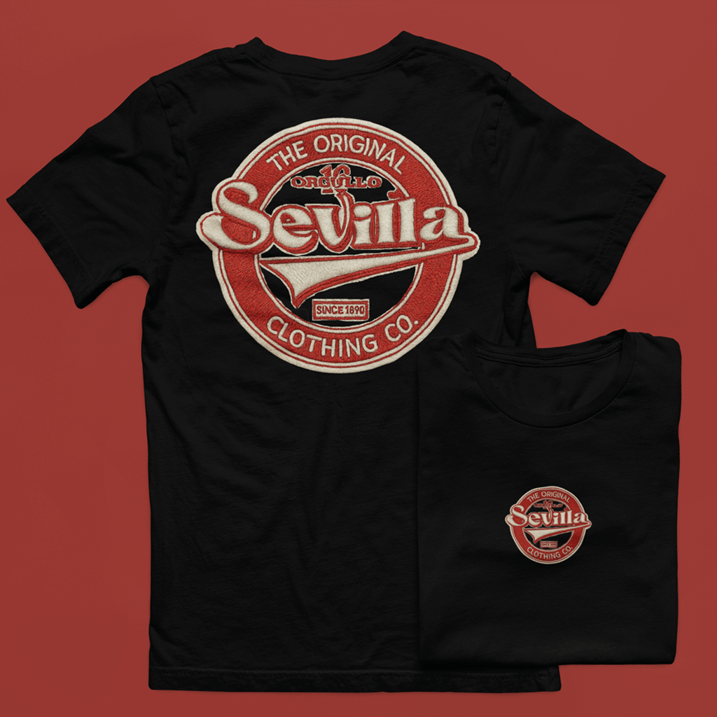 Camiseta-SFC-Sevilla-Futbol-Club-Negra-Frontal-Trasera